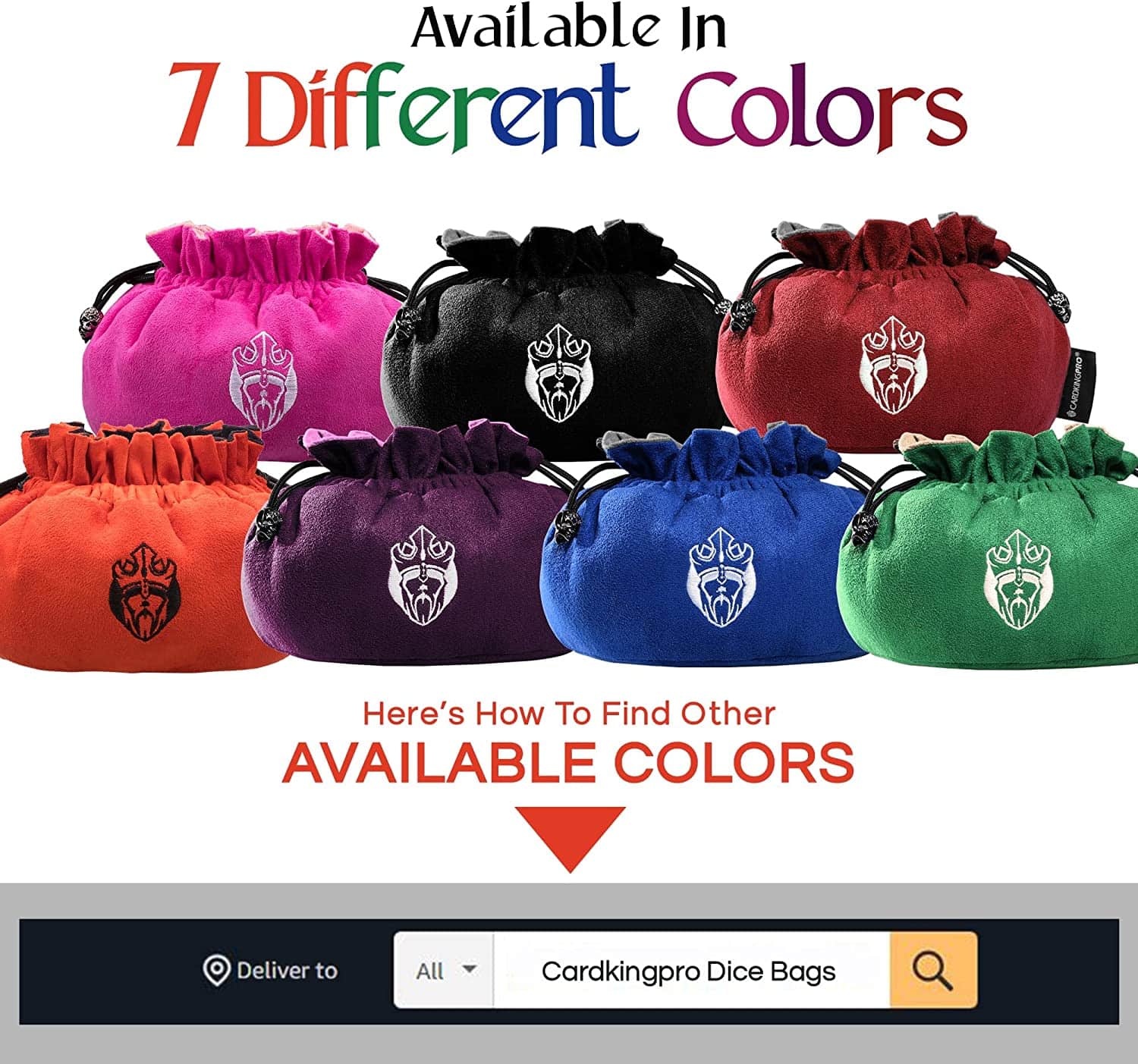 Immense Dice Bags with 7 Pockets - Burnt Orange - Capacity 150+ Dice - Great for Dice Hoarders DICE BAG